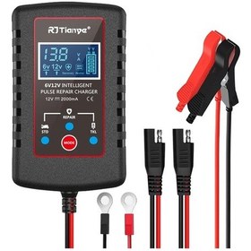 Resim Xuweiwei Avrupa Düzenlemeleri 6v 12v Akıllı Pil Şarj Cihazı Otomatik Yükselme Şarj Akıllı Darbe Onarım Motosiklet Araba Çim Biçme Makinesi 