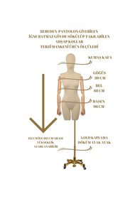 Resim Gold Ayak Pantolon Giyebilen 38beden Ahşap Kollu Terzi Mankeni 3 