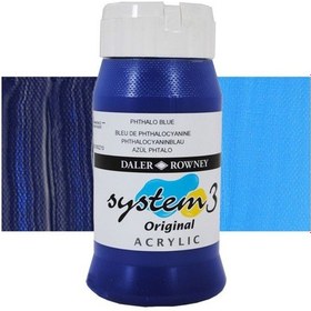 Resim Daler Rowney System 3 Akrilik Boya 500Ml 142 Phthalo Blue Phthal 