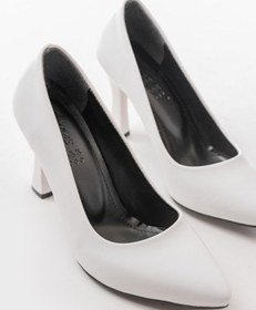 Resim Aymood St-001 Beyaz Rugan Günlük 9 Cm Topuklu Stiletto Ayakkabı 