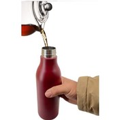 Resim Pazly Termos Taşınabilir 550ml Şişe - Pembe, Uzun Süreli Sıcak/soğuk, Paslanmaz Çelik 