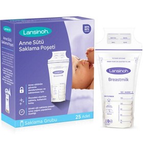 Resim Lansinoh Steril Anne Sütü Saklama Poşeti 25 adet 