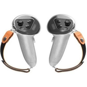 Resim Pazly Hıbloks 1 Çift Oculus Quest 3 Esnek Kılıf Silikon Kutu Örtüsü Vr Kolu Kontrol Kutusu İle Kayış 