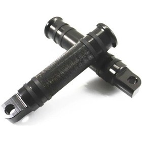 Resim Hightower 2 Adet Evrensel Siyah Alüminyum Harley Dyna Flht Sportster Xl Motorcycle Ayaklık 