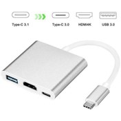 Resim Genel Markalar CDG-CNV39 0.15metre TYPE-C -HDMI_USB 3.0_TYPE-C Çevirici Adaptör Gümüş 1080p 