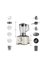 Resim Karaca x Refika Mastermaıd Power 10 İn 1 Mutfak Robotu Swiss Cream 2000W Power 10 In 1 Gıda Haz. Set Swiss Cream 