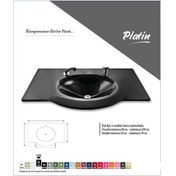 Resim Cam Lavabo Platin Modeli 100 x 56 CM 