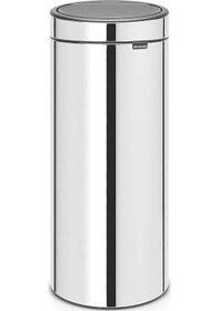 Resim Brabantia Çöp Kutusu 30 Lt Touch Bın New Dokunmatik Parlak Çelik Siyah 
