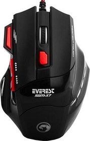 Resim Everest SGM-X7 Usb Siyah Kablolu Gaming Mouse + Mouse Pad 