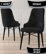 Resim Canisa Concept Neta Serisi, 1.sınıf Babyface Kumaş Siyah Sandalye, Siyah Gürgen Ayak 