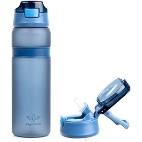Resim Fagel Fenix Çift Kapaklı Gentian Matte 850 Ml Tritan Su Matarası MAvi 