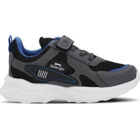 Resim Slazenger KEMBA Erkek Çocuk Sneaker Koşu & Yürüyüş Ayakkabısı Siyah / Koyu Gri 