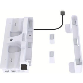 Resim Motion003 Ps5 Slim Pro İcin Beyaz Yatay Sogutma Standi Rgb Aydinlatma Dahili Fanli Sogutma Sistemi Disk Ve Dijital Surum Uyumlu Kulaklik Tutucu 
