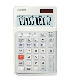 Resim Casio JE-12E-WE Beyaz 12 Hane Masa Üstü Ergonomik Tuşlu Hesap Makinesi 