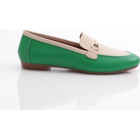 Resim Dgn 134-1 Kadin Yuvarlak Burunlu Babet 134-1-2109-R12563 Çimen Yeşili 