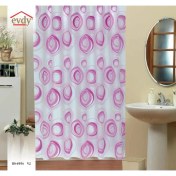 Resim Zethome Evdy Banyo Duş Perdesi 4954 Çift Kanat Pembe 2X110X200 