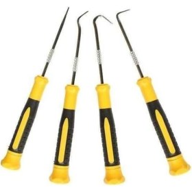 Resim Pearl Shop W 2690, Deliçi Biz Iğnesi ve Kanca Seti, 4 Parça, Siyah, Turuncu, Gri 