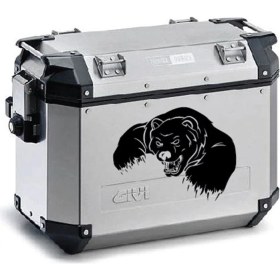 Resim Ayı Desenli Motosiklet Çanta Sticker Etiket Modeli - 2 