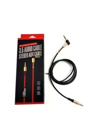 Resim Electroon 3,5Mm Stereo Gold Jaklı Siyah Silikon Aux Kablo 1Metre 