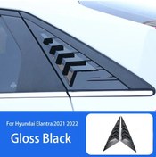 Resim Lasonstiges Hyundai Elantra 2021 2022 Araba Arka Cam Kepenk Yan Kepenk Kapağı Havalandırma Kepçe Abs Trim Çıkartmaları Karbon Fiber Aksesuarlar 