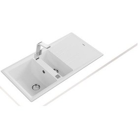 Resim Teka Stone 60 B-TG 1½B 1D Granit Eviye Beyaz 