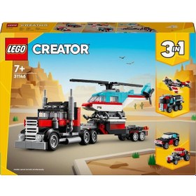 Resim LEGO® Creator 31146 Helikopterli Açık Kasa Kamyon 270 Parça 