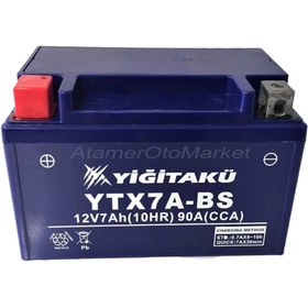 Resim Yiğit Akü MOTOSİKLET AKÜSÜ YTX7A-BS 12V 7Ah (C10) 