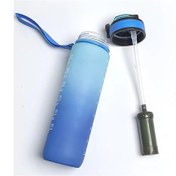 Resim Willowhaven 33.81oz Mavi Taşınabilir Outdoor Su Filtresi Şişe Kamp Seyahat Doğa İçme 