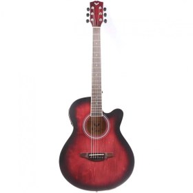 Resim Angel AFG200CE-TRD Elektro Akustik Gitar | Kırmızı Saydam Cila Cutaway 