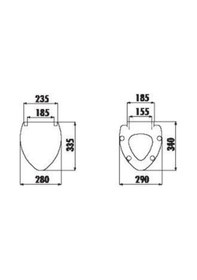 Resim Creavit Çocuk Metal Menteşeli Klozet Kapağı Kc0802.01 