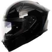 Resim Nukro 853 Solid Gloss Black Full Face Motosiklet Kaskı 