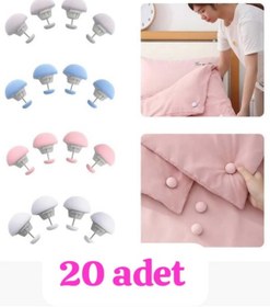 Resim MİMOZA PARK 20 Adet Çarşaf Yorgan Nevresim Klipsi Yorgan Tutucu Yorgan Klipsi 