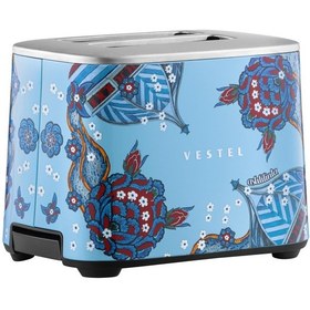 Resim Vestel X Aslı Filinta Retro Düş Mavisi Çini Ekmek Kızartma Makine 