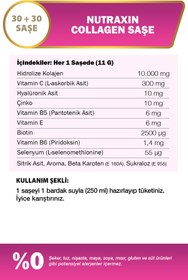 Resim Nutraxin Collagen 60 Saşe 10.000 Mg Tip 1 Tip 3 Ananas Aromalı Avantajlı Çanta Set 60 Günlük Kullanım 