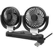 Resim Suıtu Araba Katlanabilir Soğutma Fanı Otomobil Yaz Sıcaklığı Azaltma Fanı, Model: Çift 5v Usb Enerjili 