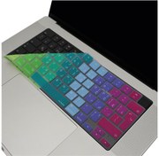 Resim McStorey Macbook Air Pro Klavye Kılıfı Arapça 14 İnç A2681 A2941 A2442 A2485 Dazzle Pembe 