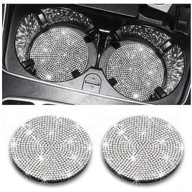 Resim Wezone Pvc Taşlı Kayma Engellendirme Bardak Altlığı - Sürdürülebilir, Çok Renkli Siyah,kırmızı,pembe,sarı,açık Mavi, Mor 2 Adet Opp Poşetli 