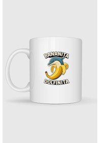 Resim Bananita Dolfinita Baskılı Kupa Bardak Beyaz 