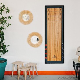 Resim Shuffle Tahtası - Siyah / Doğal ahşap / 125 × 40 cm 