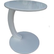 Resim Ufo C Sehpa. Mdf. Parlak Beyaz Model Lake Boya Tekerlekli Kanepe 
