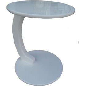 Resim Ufo C Sehpa. Mdf. Parlak Beyaz Model Lake Boya Tekerlekli Kanepe 