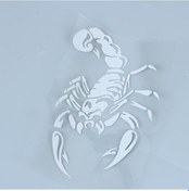 Resim Beyaz Küçük Araba Yansıtıcı Akrep Etiket Kaput Yedek Lastik Araba Etiketi 