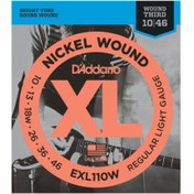 Resim D'Addario EXL110W 3RD Wound Elektro Gitar Teli (10-46) 