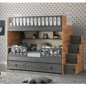 Resim Aras Mdf Çelik Profilli Yavrulu Ranza M1 