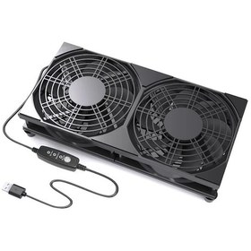 Resim Willowhaven Siyah Auyihomu Usb Bilgisayar Soğutucu Fan 3 Hız Usb-c Soğutma Sistemi 