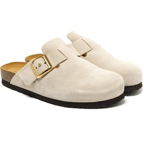 Resim Capuccıno Terlik Kadın 17d5 Frau Velour-s Cappuccino Taupe Capuccıno Krem 