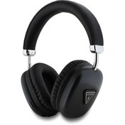 Resim Guess Orjinal Lisanslı PU Metal Üçgen Logolu Kulak Üstü Bluetooth Kulaklık Luxury Dizayn Siyah 