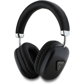 Resim Guess Orjinal Lisanslı PU Metal Üçgen Logolu Kulak Üstü Bluetooth Kulaklık Luxury Dizayn Siyah 