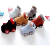 Resim Flybuy Haki Sonbahar-kış Araba Temalı Bebek Çorapları, Kaymaz Tutkal, Sıcak Tutucu, 0-3 Yaş, Çok Renkli Haki 