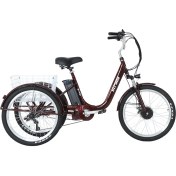 Resim Strada Cycles E-Vo Mekanik Disk 24 Jant Üç Tekerlekli Elektrikli Bisiklet 